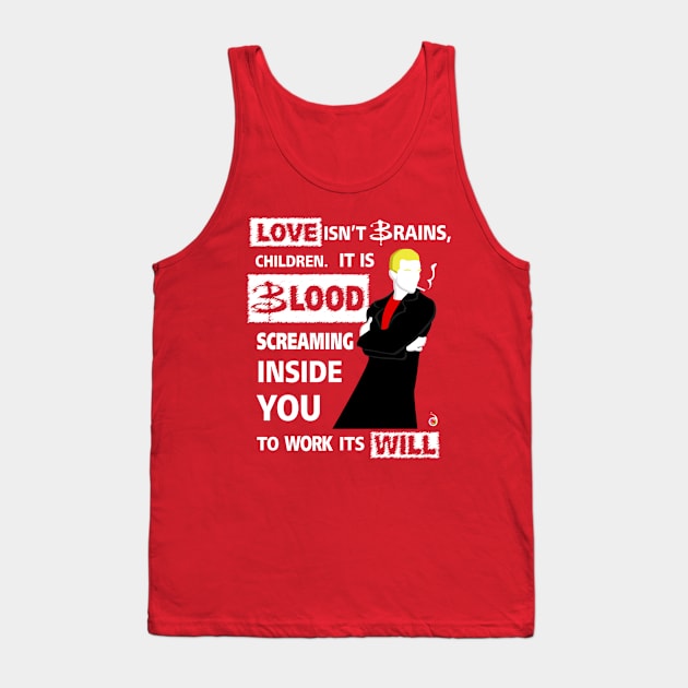 Spike: Love is blood Tank Top by rednessdesign